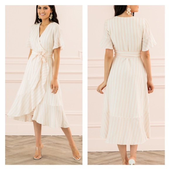 rachel parcell ruffle wrap dress